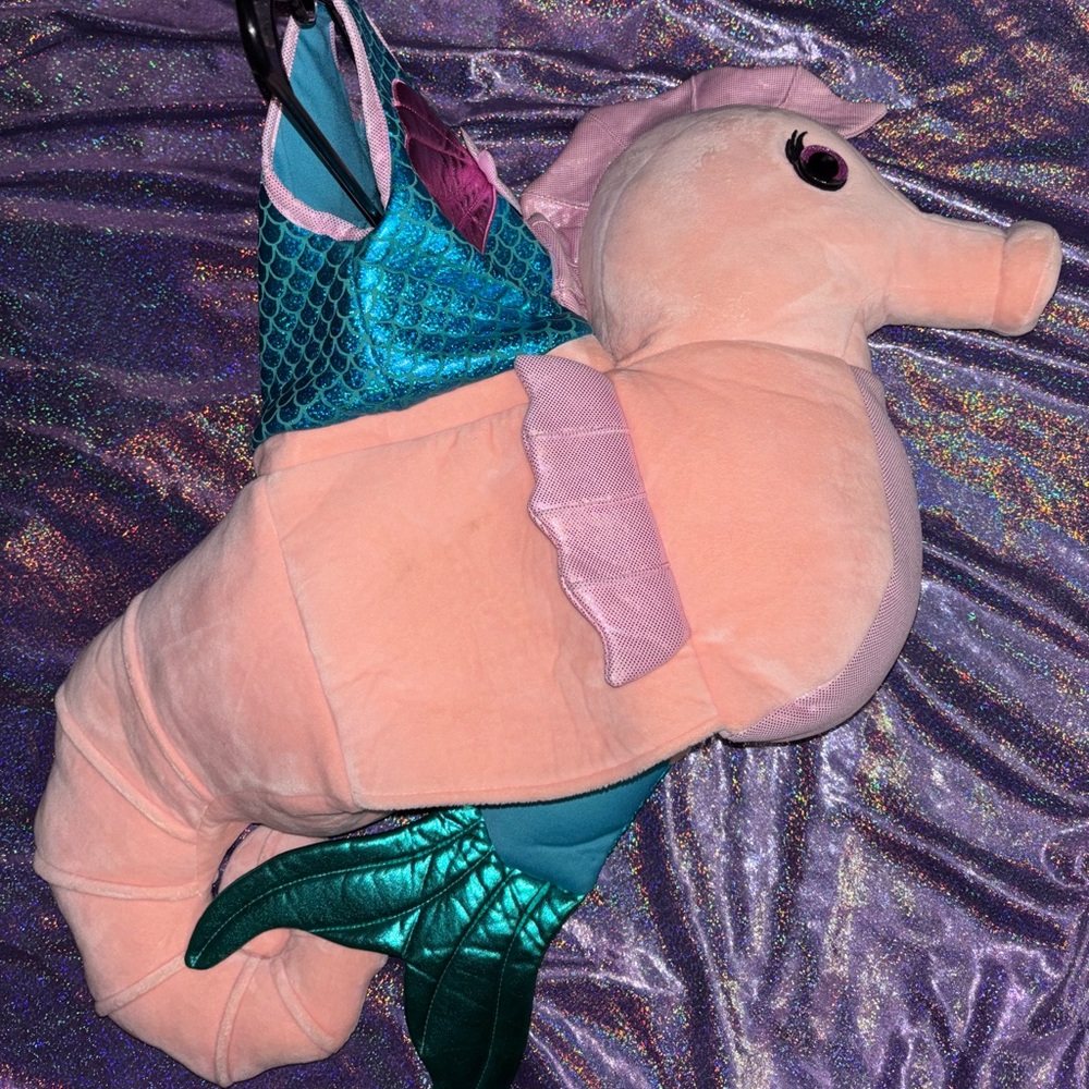 Mermaid Riding Seahorse Plush Costume - Picture 7 of 12